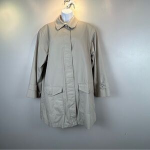 Vintage London Fog Short Trench Coat Women’s Size 10 Button Front Big Pockets
